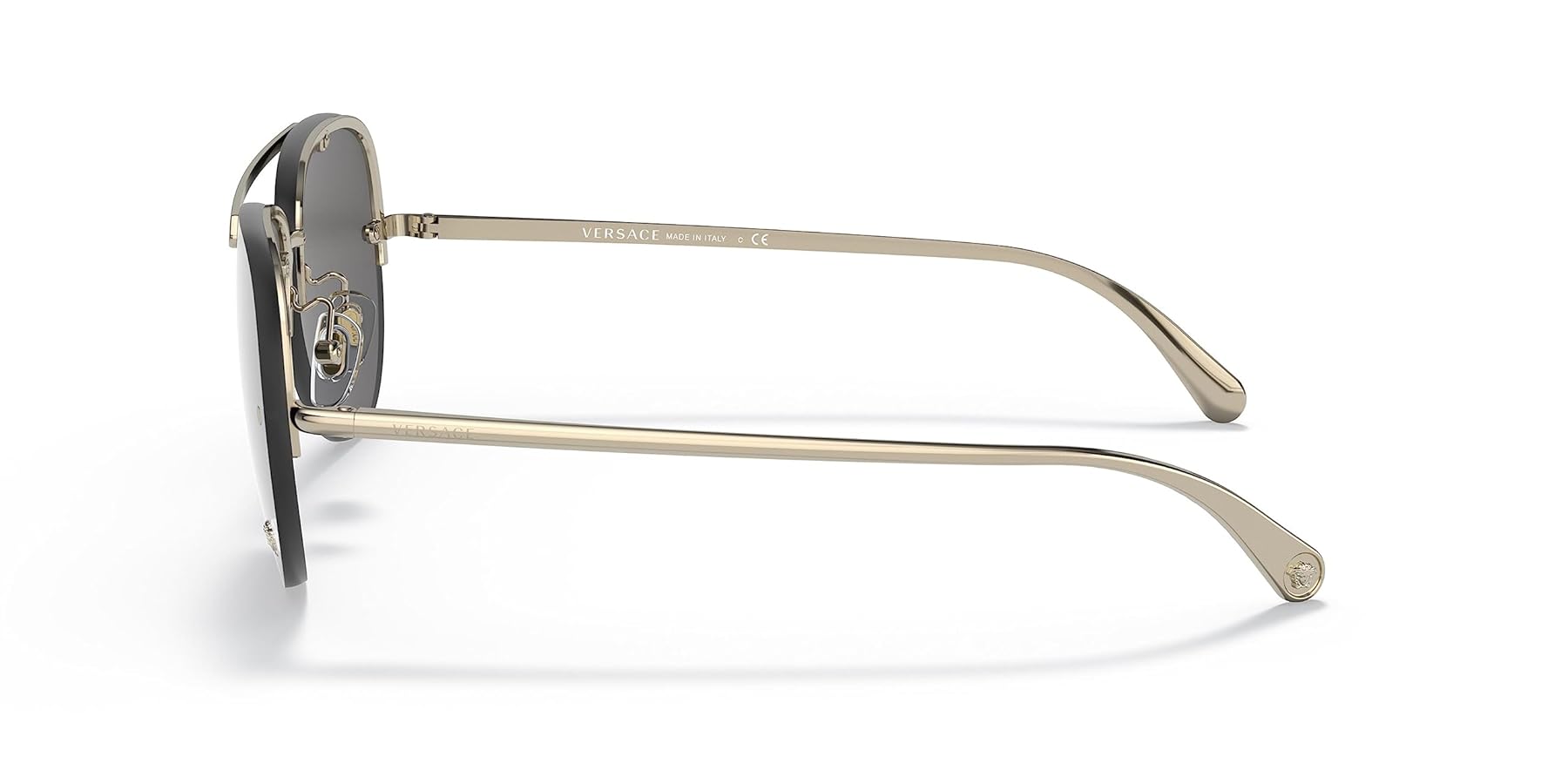 Amazon.com: Versace VE2231 Sunglasses - (12526G) Pale Gold